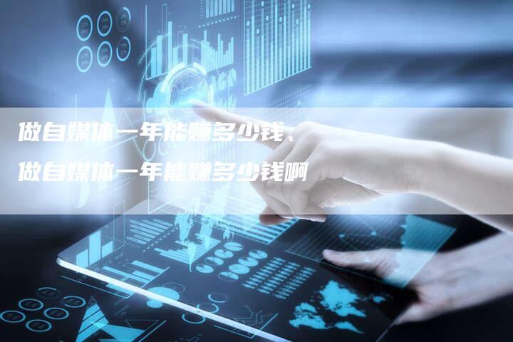 做自媒体一年能赚多少钱、做自媒体一年能赚多少钱啊