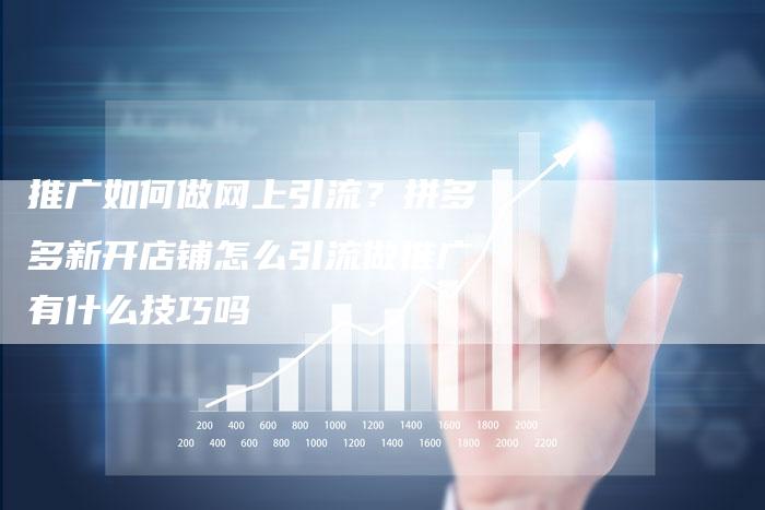 推广如何做网上引流？拼多多新开店铺怎么引流做推广有什么技巧吗